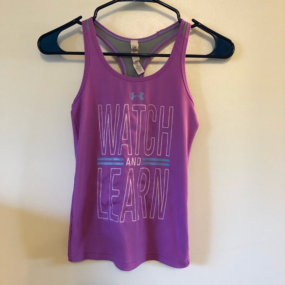 Under Armour Youth Small Work Out Tank Purple